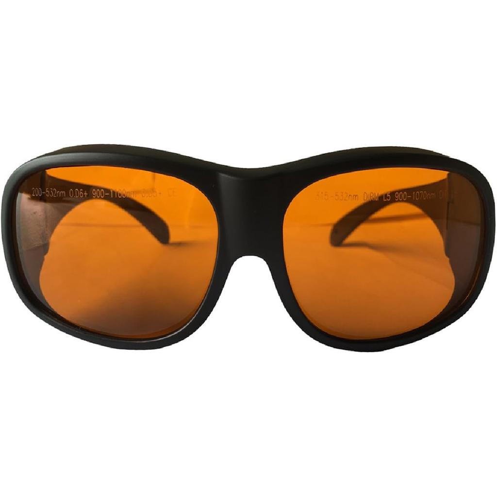 Okulary Bezpieczeństwa Laserowego 355nm, 405nm, 445nm, 450nm, 532nm, 980nm, 1064nm Q-switched Okulary Ochronne do Laserowego Usuwania Tatuaży dla Technika Laserowego Nd:yag,Zielony