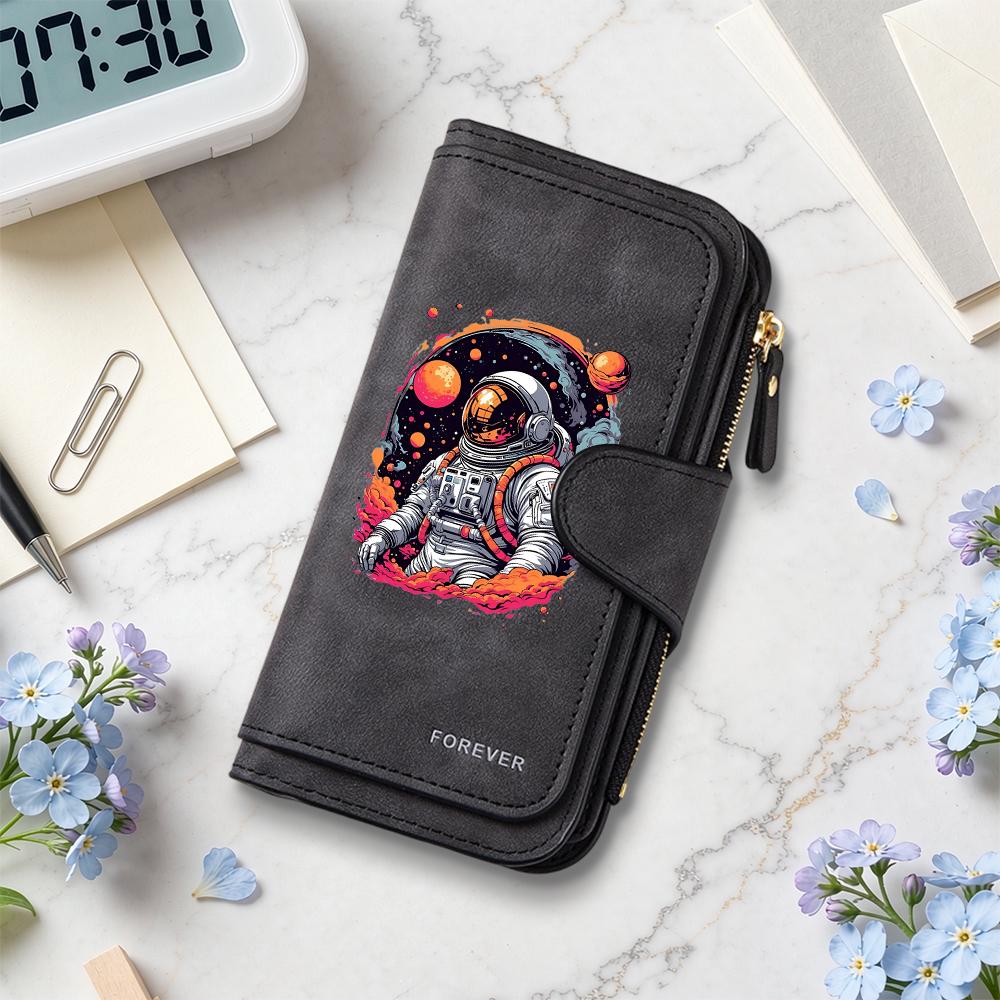 Astronaut Print Forever Fashion Long Wallet Casual Multi Card Holder
