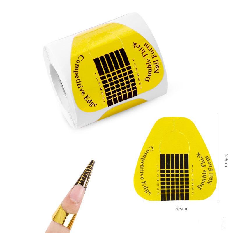 100pcs/10pcs Square Nails Form Sticker Nail Paper Holder for UV Gel Nail Manicure