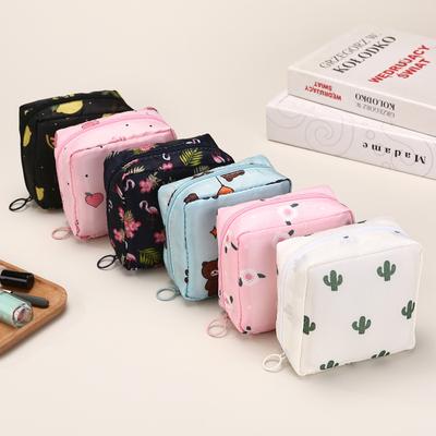 Cute Cartoon Tampon Storage Bag Girls Menstrual Portable Bag Sanitary Napkins Storage Large Capacity Small Bag