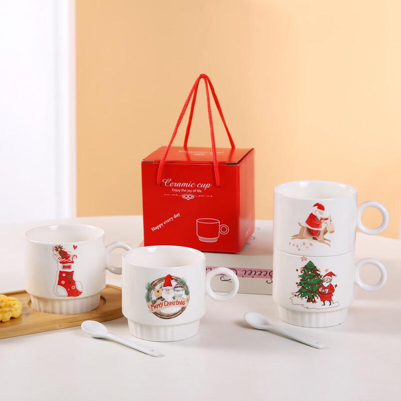 

250ml Ceramic Mug 3-Piece Set with Spoons