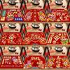 Red Chinese New Year Entrance Door Mat 2026 Year of Horse Kitchen Rug Equestrian Theme Floor Decor for Home