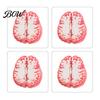 Double Sided Printed Drink Coasters 4Pcs Maple Leaf Squirrel Acrylic Coaster, 2D Reversible Cup Mat for Coffee Halloween Brain Pattern Table