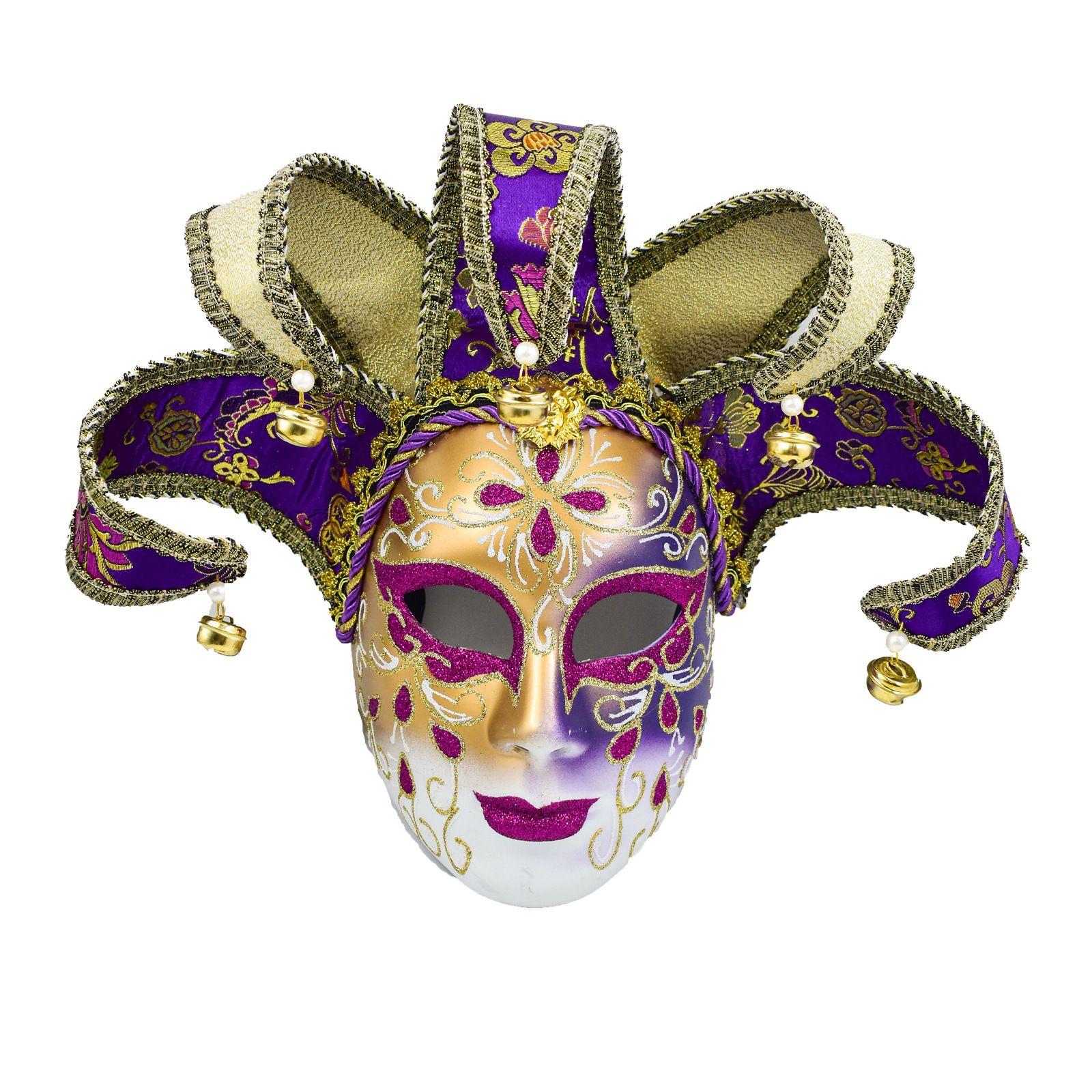 

Modern Simple Masquerade Balls, Mask Party Ball in Venice Italy,retro Style of Three Lotus Flowers Five Horns Decorations