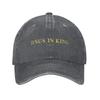 Jesus ist König Baseballkappe Used-Denim-Stil Verstellbar Outdoor Geschenk Unisex Hut