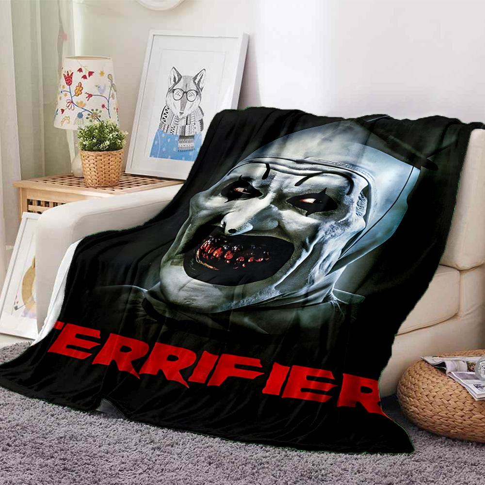 1pc Terrifier, Horror Clown Blanket Soft All Season Throw with Vibrant Design, Perfect for Home, Travel, and Gifts, Ideal for Naps and Camping