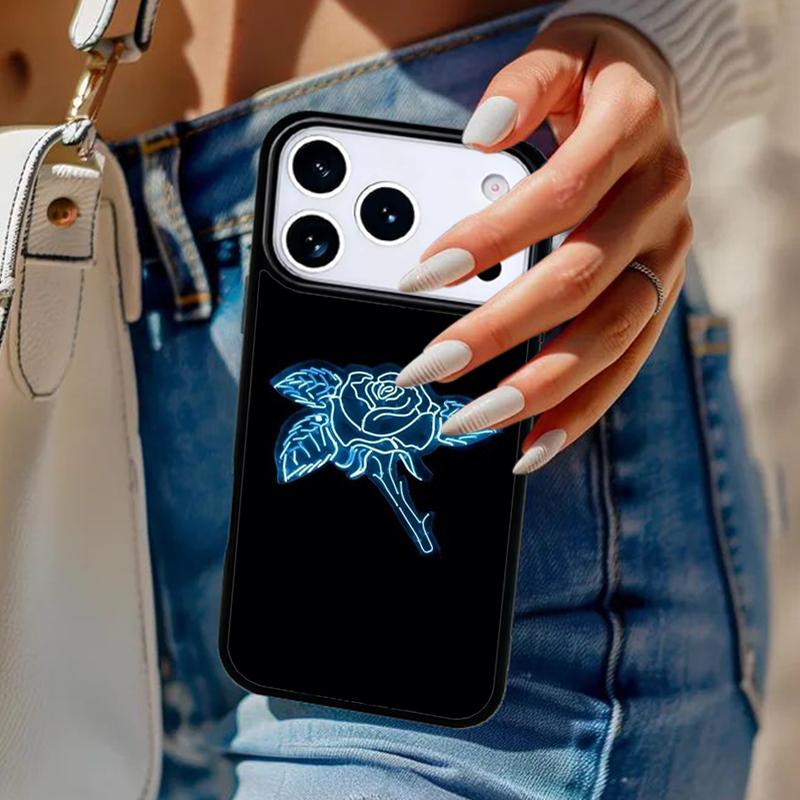 Neon Light Phone Case For iPhone 17 Air 14 15 13 12 Max Cover For Apple 16e 11 Pro Max Plus Coque