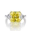 Gica Gema 100% argint 925 10*10mm creat zircon citrin safir pietre prețioase inel de logodnă de nuntă bijuterii fine