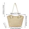 Elegante Damen-Strohtasche Böhmische Unterarm-Umhängetasche Langlebige Lässige Strandhandtasche Outdoor