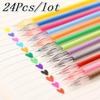 12pc/24Pcs Colorful Refils Diamond Head Refill Creative Candy 12 Color Gel Pen Refills 0.38mm Office Stationery School Supplies 2025