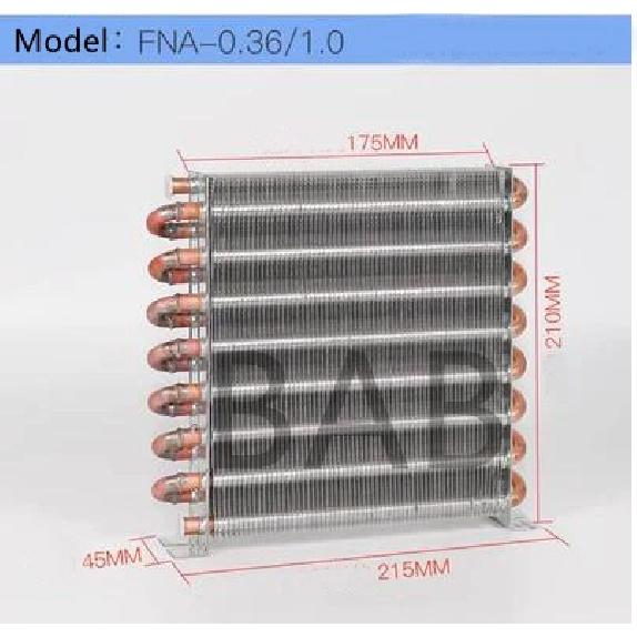 Refrigerator Condenser Cooling Radiator Air Cooling Heat Exchanger /Radiator for condenser/Copper Tube Heat Exchanger 175X45X210mm