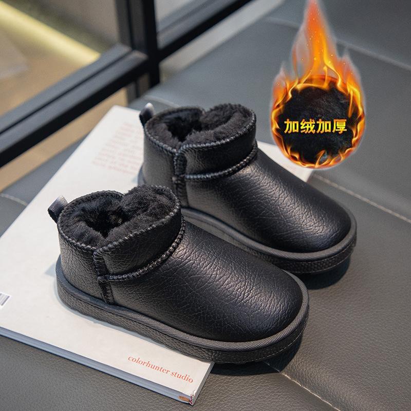 Baby cotton boots waterproof and non-slip children's snow boots piled and thickened boys' cotton shoes girls' warm manufacturers