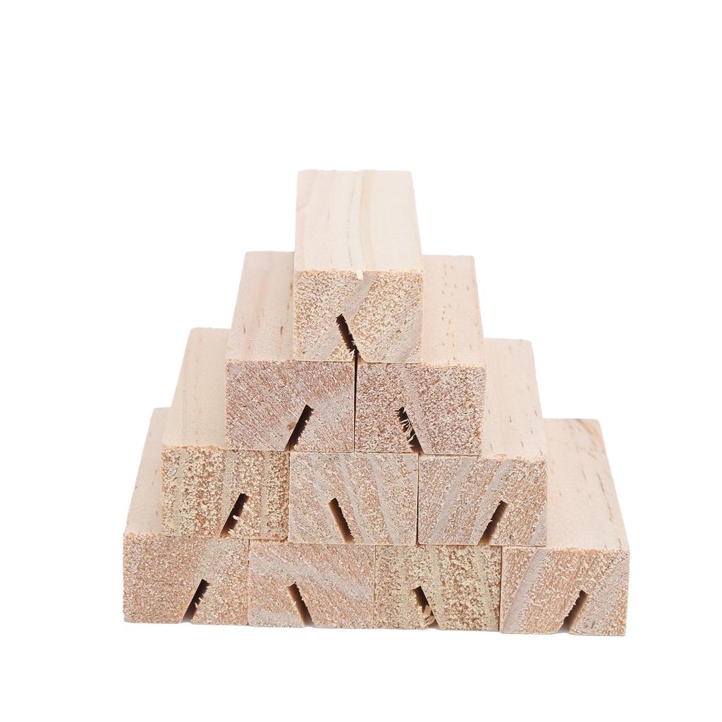 10 Pcs Wood Place Cards Hand Polished Smooth Surface Rustic Original Place Card Holder for PartiesRectangle
