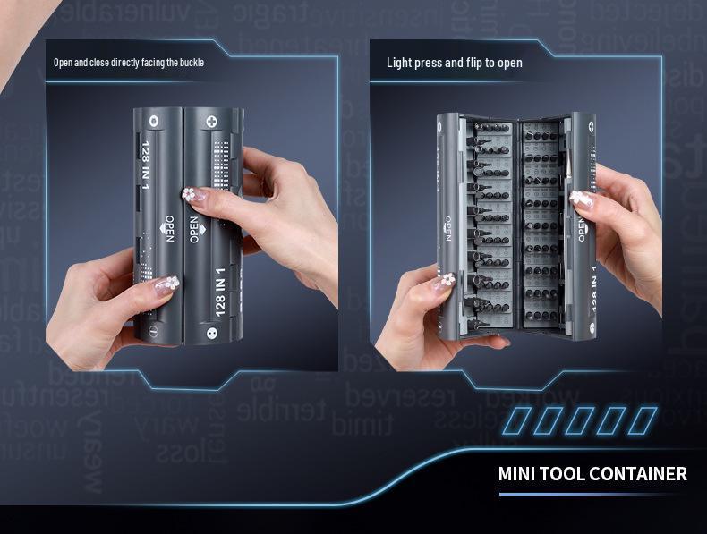 128-in-1 Magnetic Precision Screwdriver Set for Mobile & Home Appliance Repair