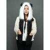 Faux Fur Fox Hat With Ears Scarf Gloves Combo Cute Cartoon Winter Warm Headwear Adults