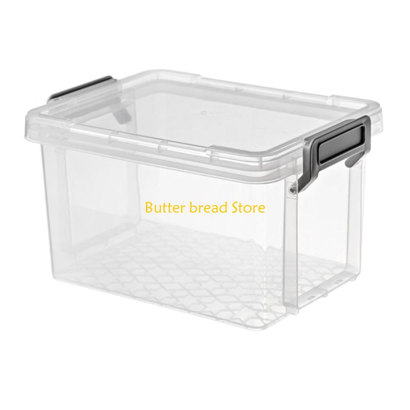 W89C Clear Storage Container Easy To Use Stackable Plastic Storage Bins with Lids for Home Office School