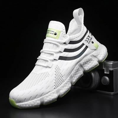 Men's Sneakers Mesh Breathable Running Shoes Male Light Non-slip Classic Sports Casual White Shoes Female Couple Tenis Masculino