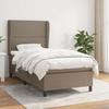3127865 vidaXL Divan Bed with Mattress Taupe 100x200 Cm Fabric