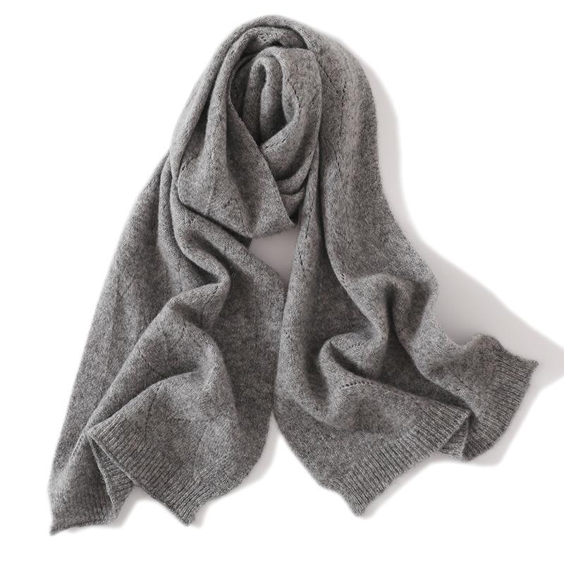 Winter Women Scarf Warm Shawls and Wraps Lady Solid Female Hijab Wool Pashmina Foulard Knit Scarves