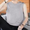 Men's Slim Korean Style V-Neck Sleeveless Vest - Casual Breathable Solid Color Youth Waistcoat