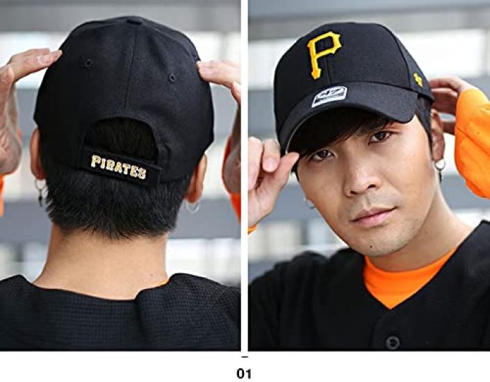 47 Brand Pirates MLB Black and Yellow Cap B-MVP20WBV (01)