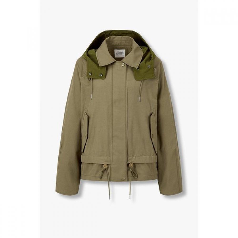 

Studio Tomboy Double Hem Hoodie Removable Raglan Jumper 9105313115ar 99 (black)/OS (one size)