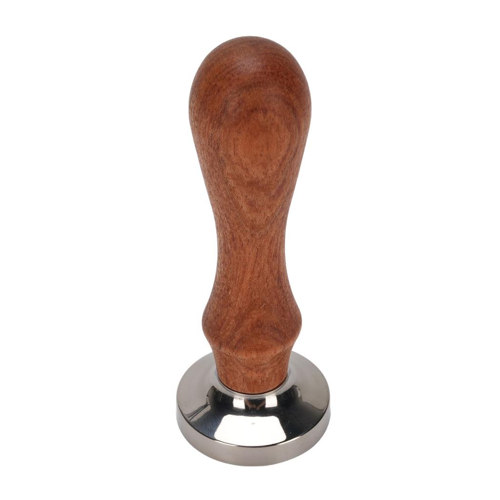 Coffee Tamper 30mm Stainless Steel Coffee Ground Press Tool with Wooden Handle for Cafe Home