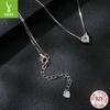 Delicate Heart-Shaped Moissanite Collarbone Chain Female, Shining Mozzarella Diamond Love S925 Sterling Silver Necklace