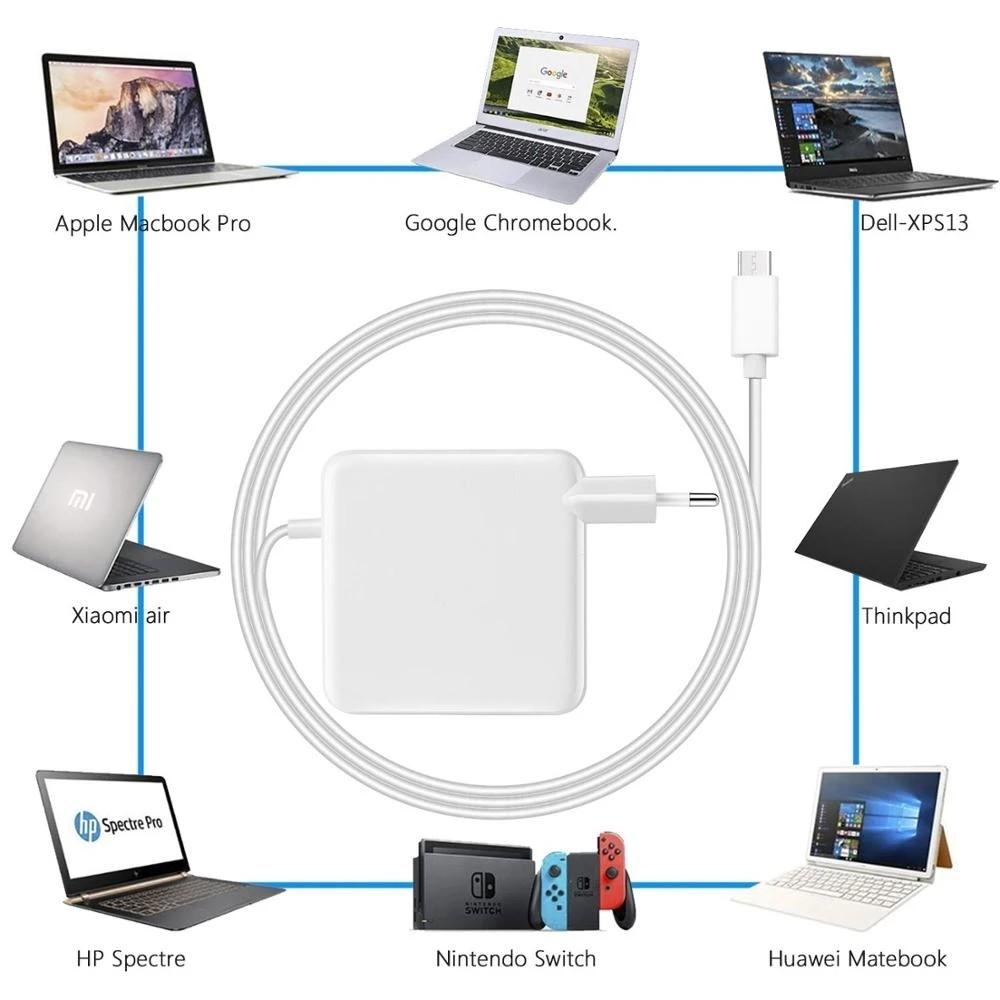 30W 61W 87W 96W 100W 118W PD USB-C Notebook Laptops Power Adapter Type-C Fast Charger For MacBook Pro 12 inch 13 inch Touch Bar