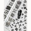 1/3Boxed 12 Grids Vintage Cross Shaped Zinc Alloy Jewelry Nails Supplies Heart&Star Shaped Metal Y2k Nail Art Decoration