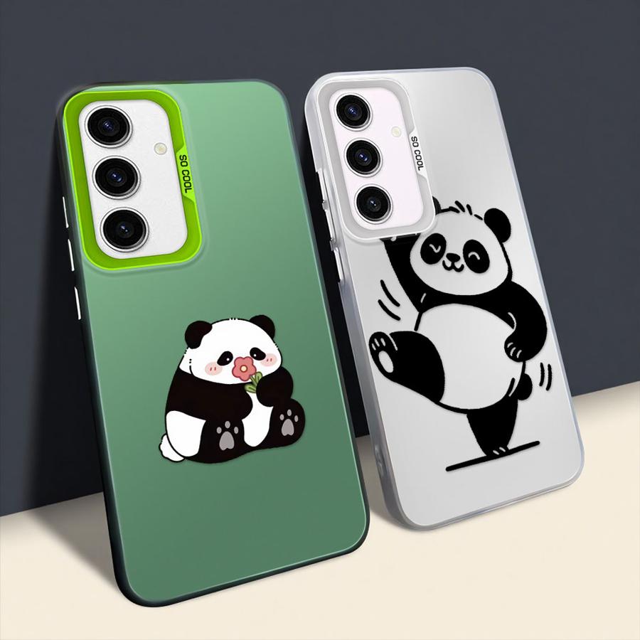 Cute Cartoon Panda Soft Cover Phone Case for Samsung Galaxy A54 A73 A35 A71 A26 A36 A51 A56 A55 A52 A72 A53