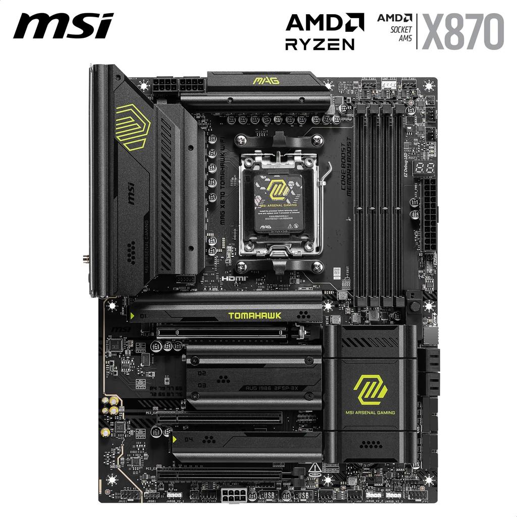 MSI MAG X870 Tomahawk WiFi AM5 DDR5 8400MHz (OC) USB4 4X M.2 HDMI 5G LAN WiFi 7 RGB ATX