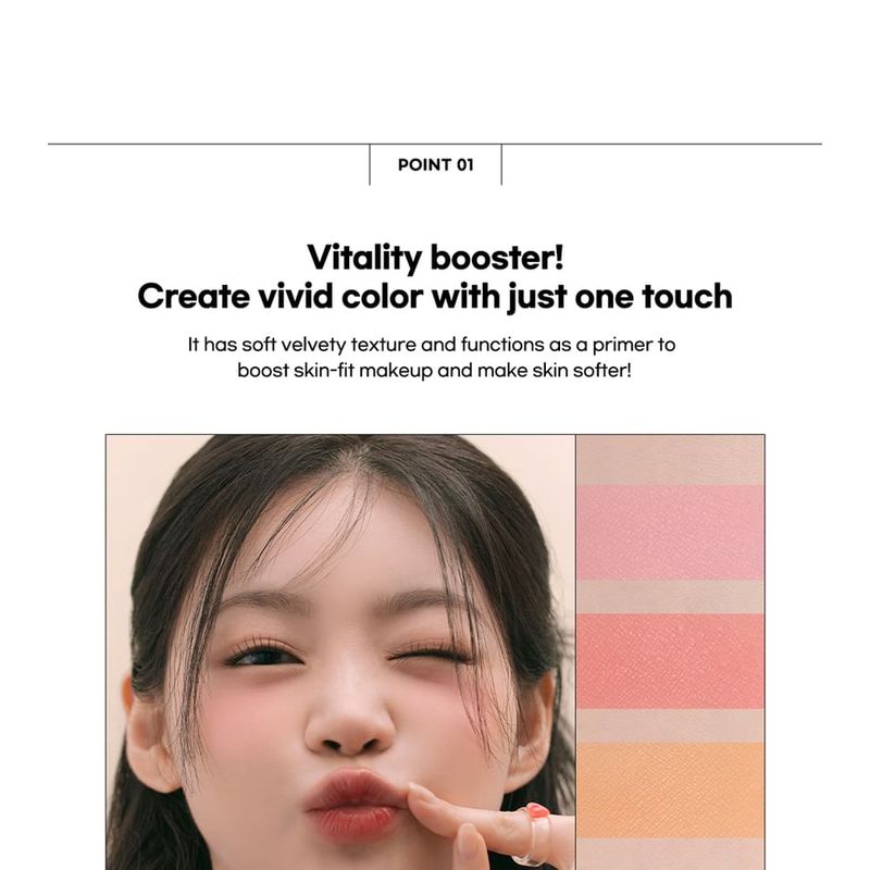 Peach C - Cheerful Blusher - 5 Colors