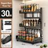 Kitchen Spice Rack Storage Organizer Countertop Knife Holder Modern Minimalist Carbon Steel