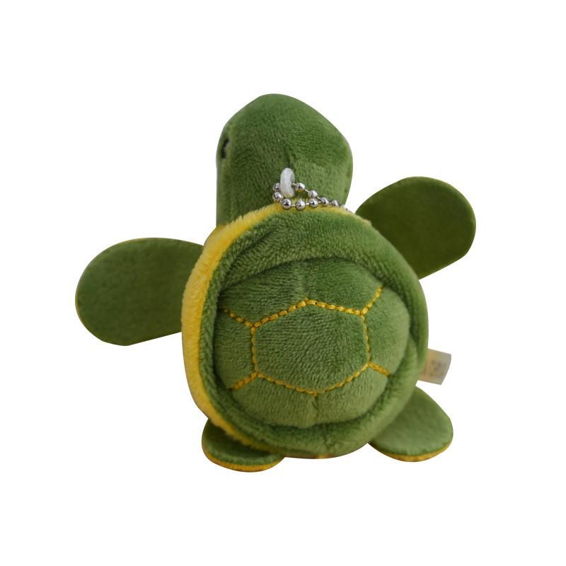 Cross-Border Mini Plush Turtle Keychain: Big-Eyed Turtle Backpack Pendant Toy
