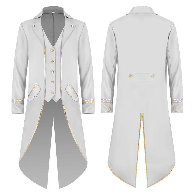 Tailcoat Steampunk Long Tuxedo Medieval Prince Victorian Gothic Coat  Halloween