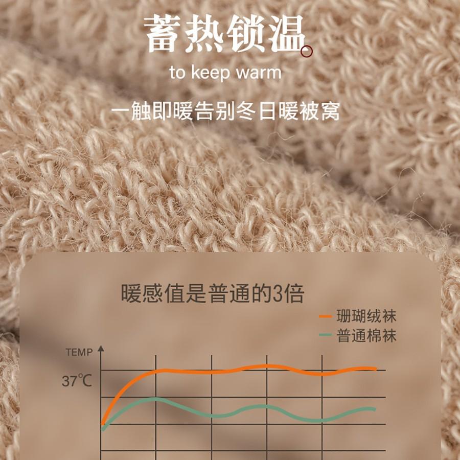 Thick socks for women in winter, fleece-lined cotton terry boat socks, thickened warm towel socks, Japanese-style short socks for autumn and winter