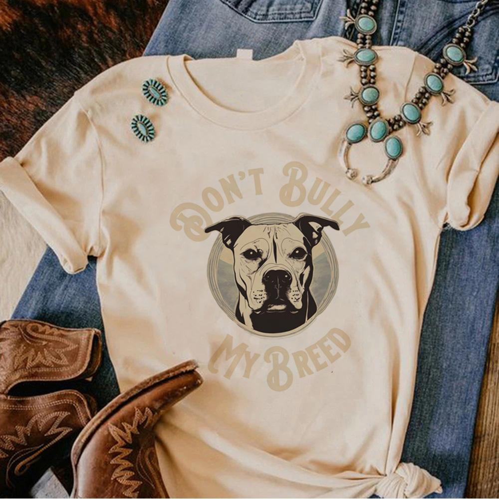 

Bull Terrier top women manga harajuku funny t shirt female 2000s clothing 4XL