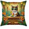 1/4pcs Tropical Vacation Cat Throw Pillow Covers Set of 4 Home farmhouse outdoor decoration cushion cover