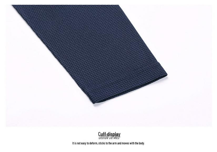 Men's Casual Waffle Knit Cardigan - Spring & Autumn Solid Color Breathable Jacket