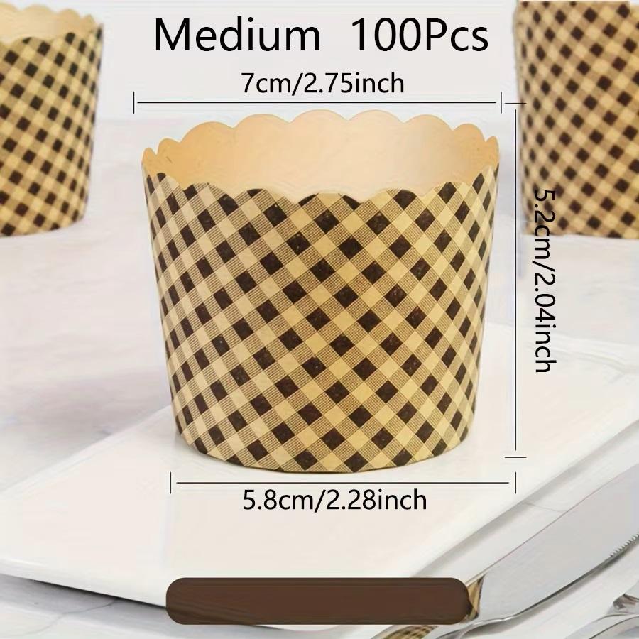 Kraft Paper Muffin Paper Cups Mini Cupcake Liners Oil- Proof Greaseproof Paper Baking Wrappers Cake Baking Cup Cases