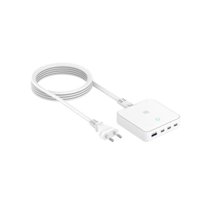 Chargeur - TUCANO - 100W Quick Charge 3.0 - 3x USB-C - 1x USB-A - Blanc