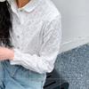 Long-sleeved Embroidered White Cotton Top for Womens Spring Clothes Updated Style Pastoral Style