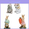 Vivid Easter Polyresin Bunny Resin Rabbit Ornament For Rustic Home Decor