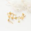 50pcs 14k 18k Plated Round Stud Earring Hooks 3 4 5mm Earrings Findings Components  For  DIY Jewellery Craft Supplies Making