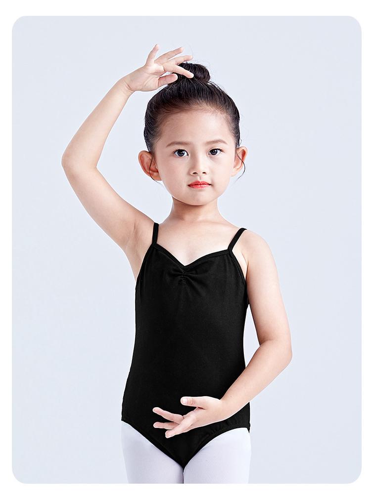 Girls' Summer Spaghetti Strap Leotard Ballet Dance Practice Costume