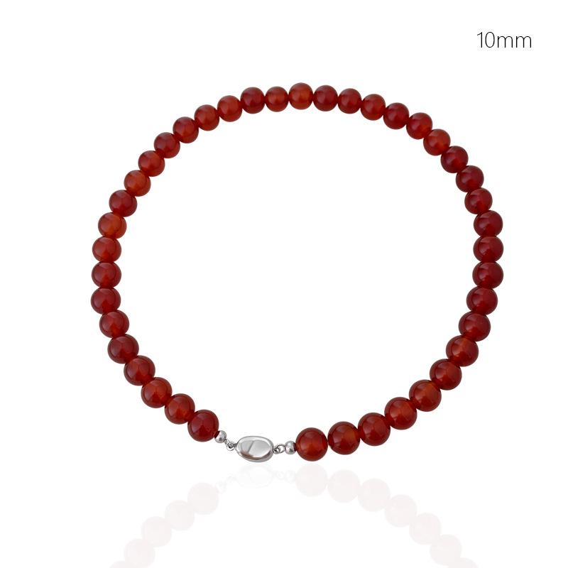 2024 High-End Natural Red Agate Clavicle Choker Necklace for Women: New Chinese National Style Accessory