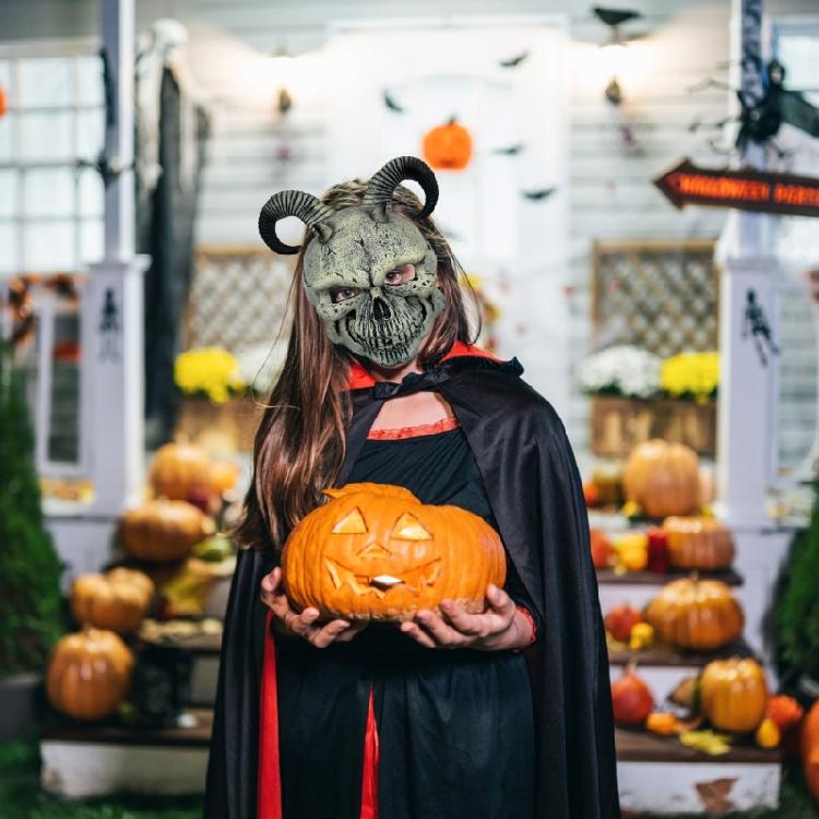 Full Face Mask Masquerades Mask Cosplay Mask Scary Demons Devil Mask Halloween Costumes Mardi Gras Mask Party Mask