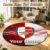 Round Rug Custom NameArsenal FC Pattern Non Slip Carpet Home Floor Decor