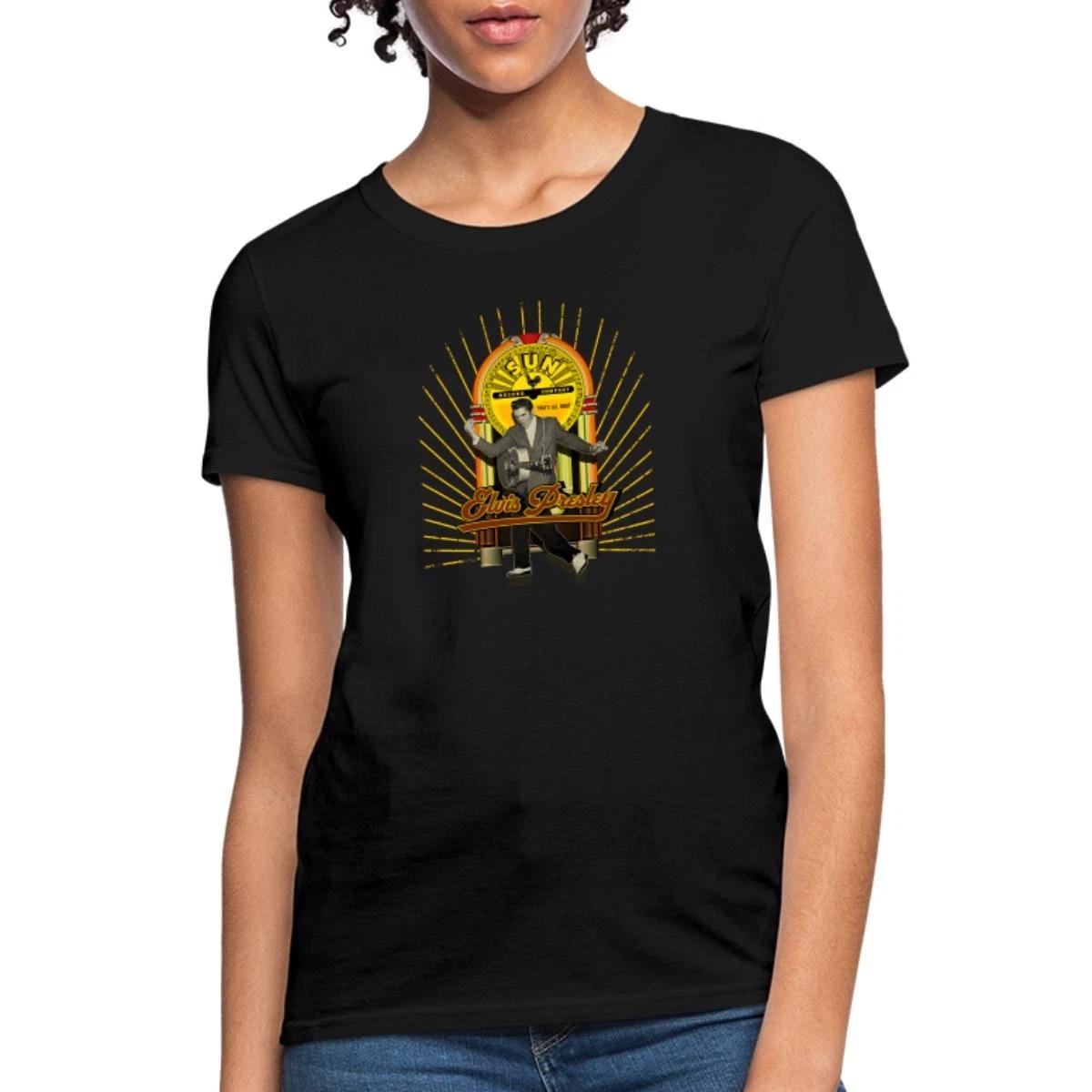 Elvis Presley Sun Record Company Logo Women s T-Shirt M